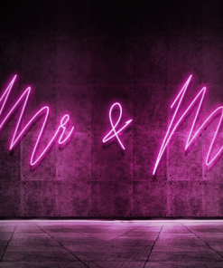 Mr. and Mrs. Neon light